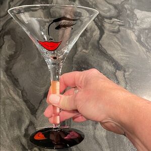 Lolita Black and Pink Cocktail Recipe Coaster